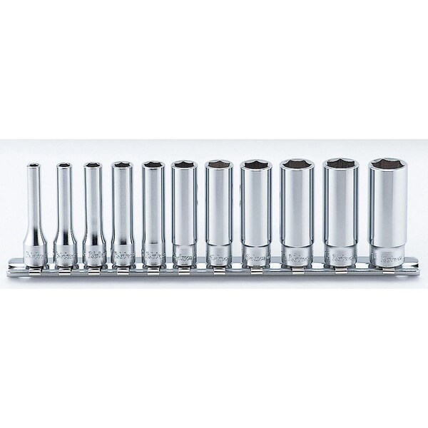 Ko-Ken Socket set 4-14mm 6 Point 200mm 12 pieces 1/4 Sq. Drive, RS2300M/12 RS2300M/12 - main